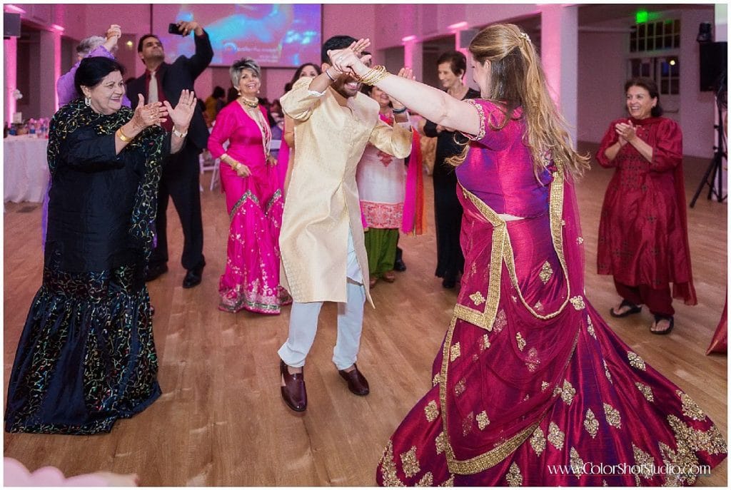Dance at Engagement Party at Liberty Station by Color Shot Studio