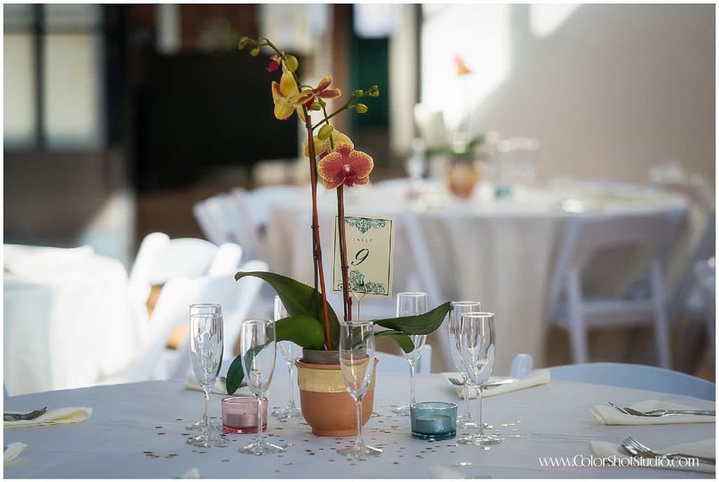 Set up at Engagement Party at Liberty Station by Color Shot Studio