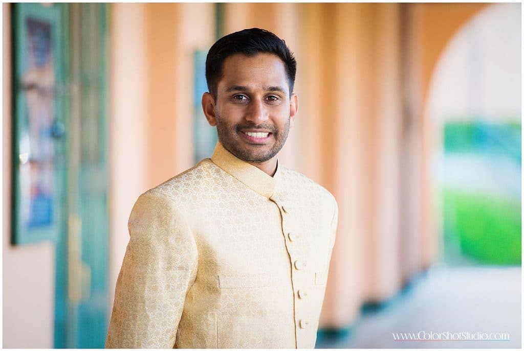 Groom at Engagement Party at Liberty Station by Color Shot Studio