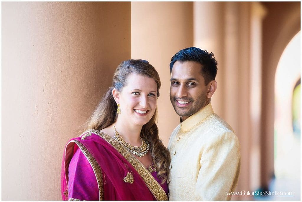 Couple at Engagement Party at Liberty Station by Color Shot Studio