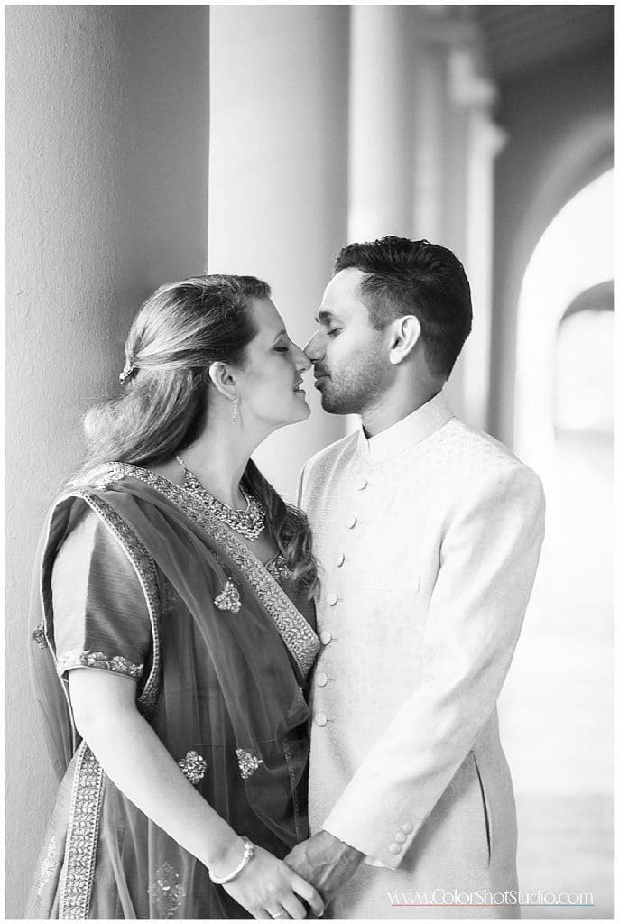 Couple at Engagement Party at Liberty Station by Color Shot Studio