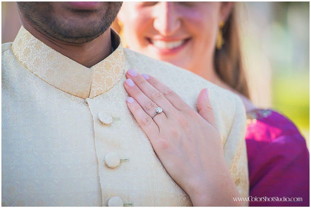 Engagement Ring at Engagement Party at Liberty Station by Color Shot Studio