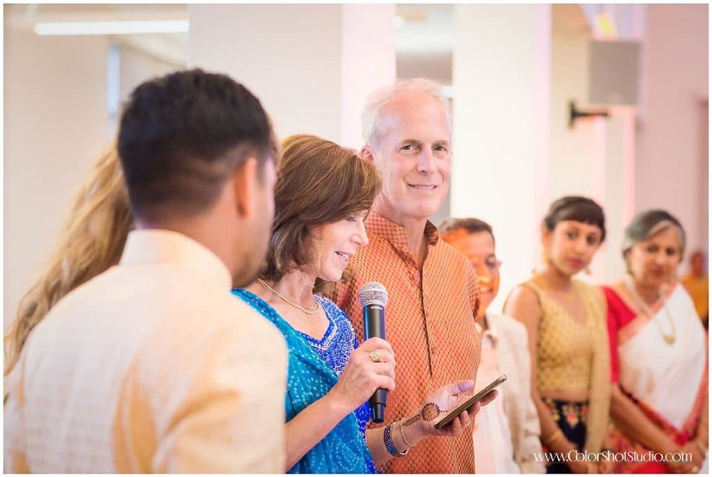 Toasts at Engagement Party at Liberty Station by Color Shot Studio