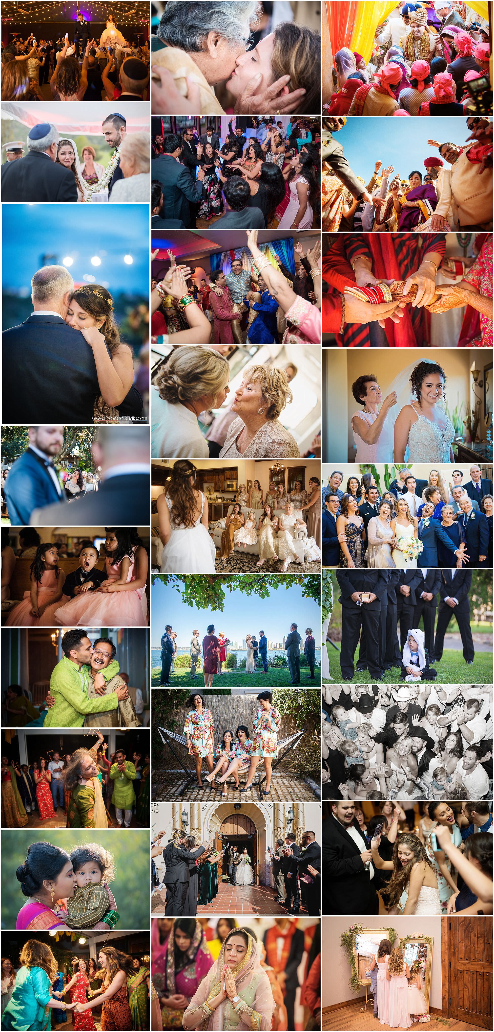 Collection of beautiful wedding moments