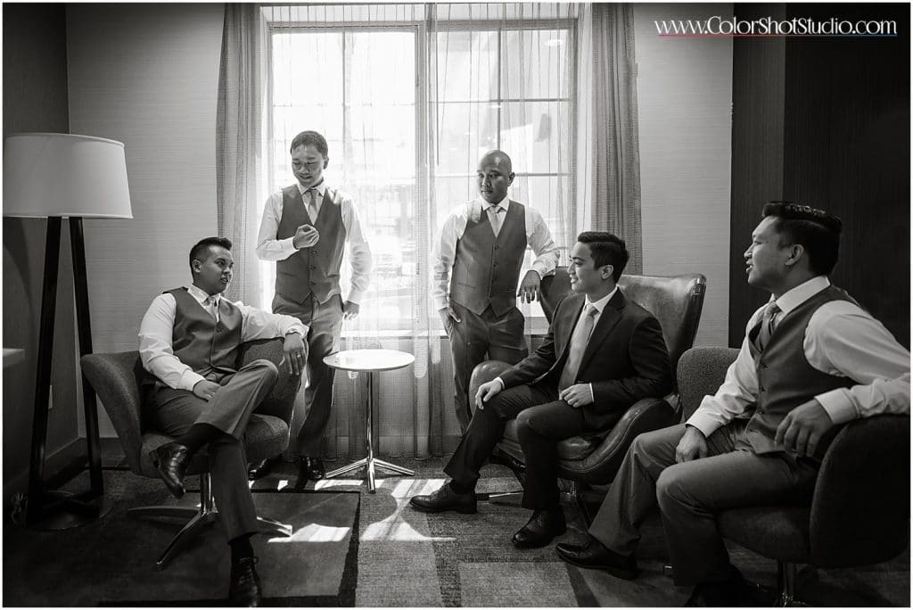 Groom with groomsmen