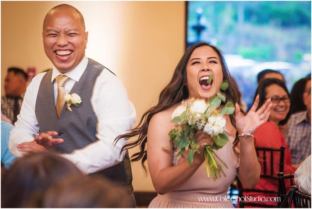 Grand entrance at the reception