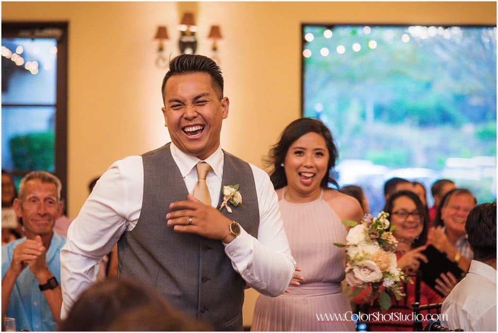 Grand entrance at the wedding reception