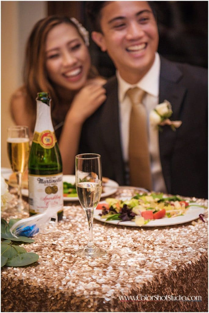 Fun at the wedding reception