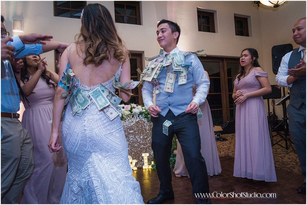 Money Dance during the wedding reception