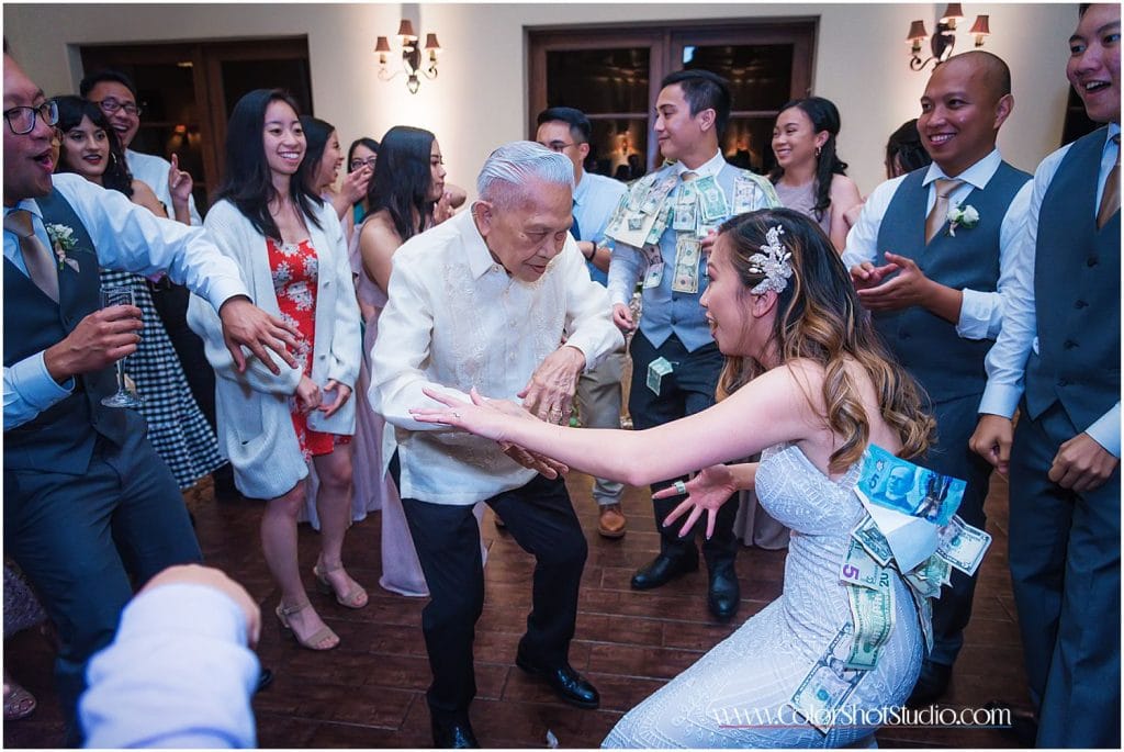 Money Dance during the wedding reception