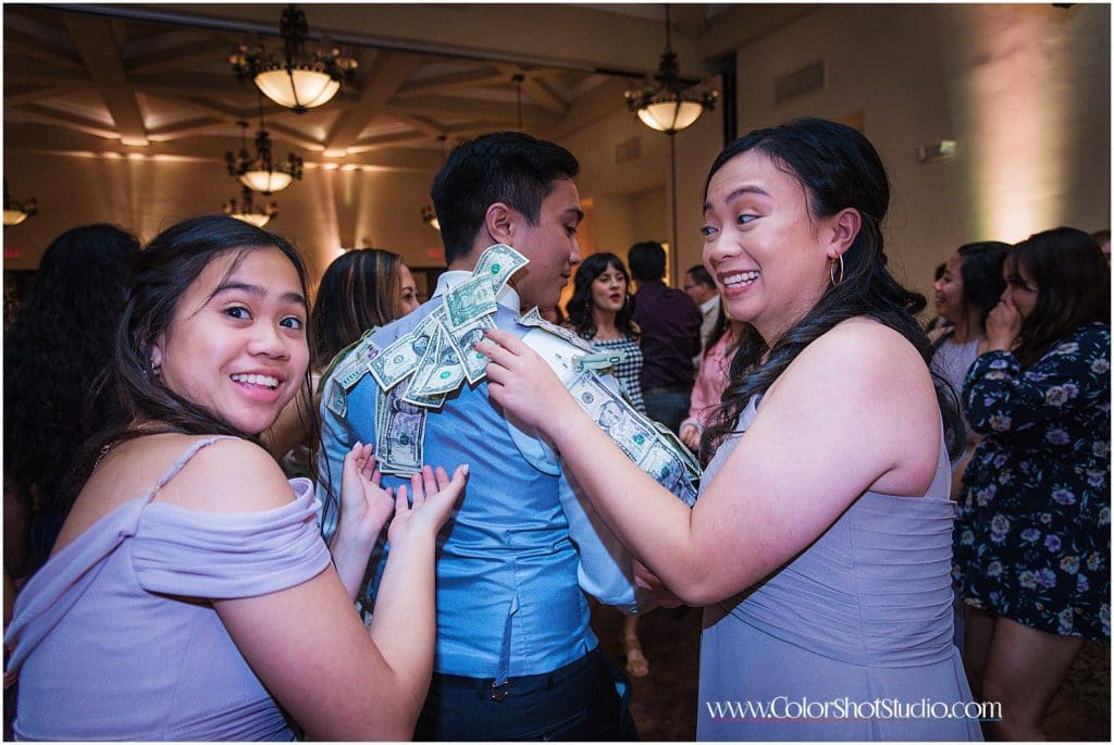Money Dance during the wedding reception