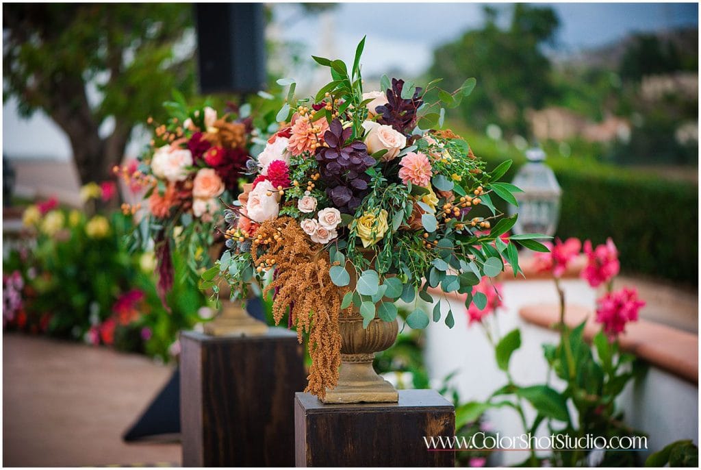 Wedding ceremony details Omni la costa resort wedding photography by color shot studio