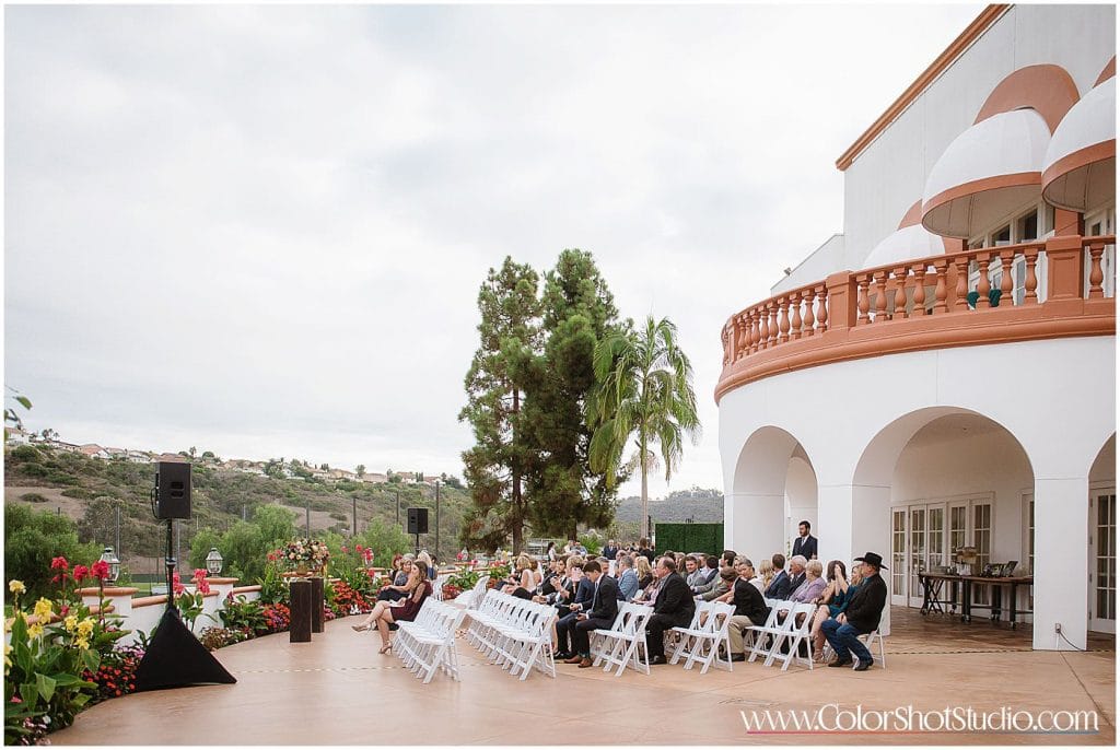 Wedding ceremony details Omni la costa resort wedding photography by color shot studio