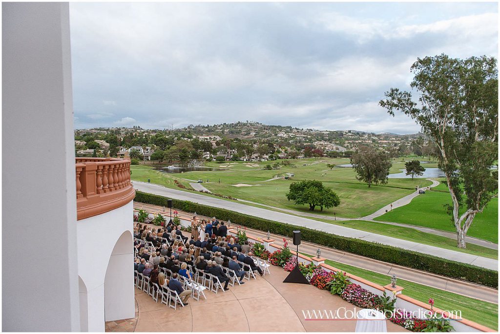 Wedding Ceremony Omni la costa resort wedding photography by color shot studio