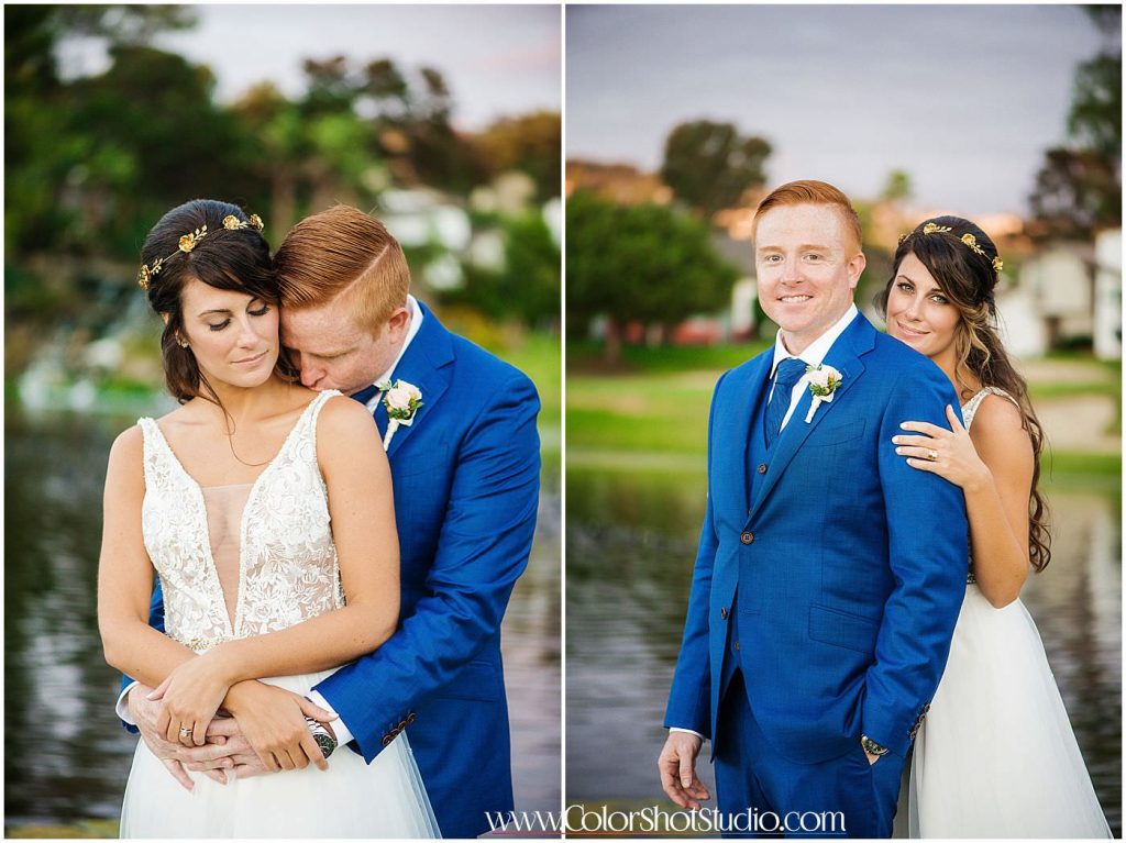 Bride and Groom Portraits Omni la costa resort wedding photography by color shot studio