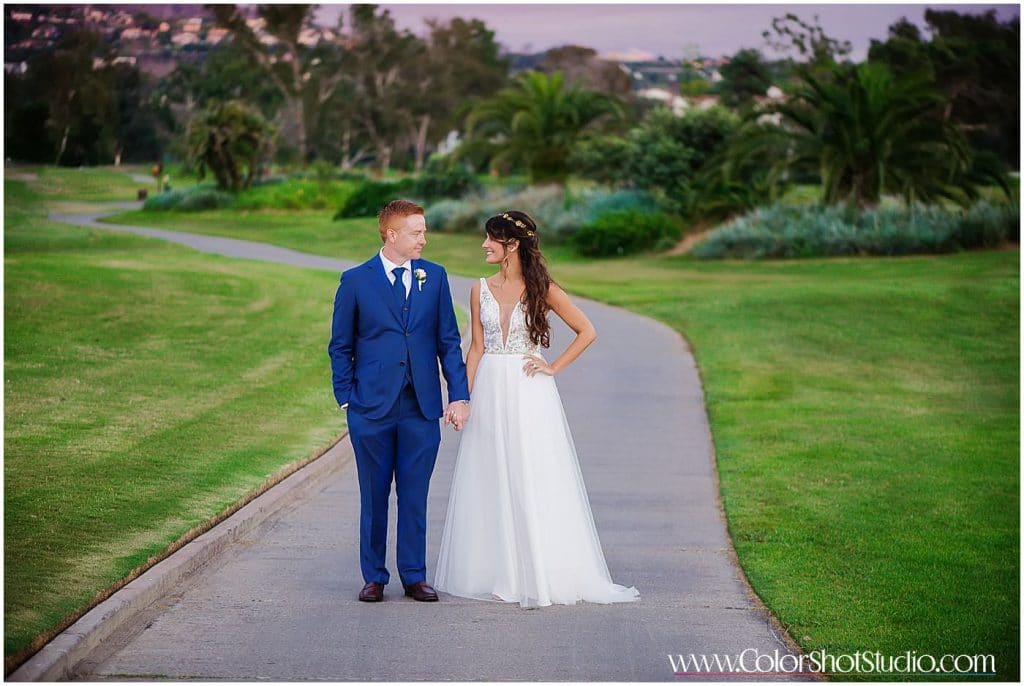 Bride and Groom Portraits Omni la costa resort wedding photography by color shot studio