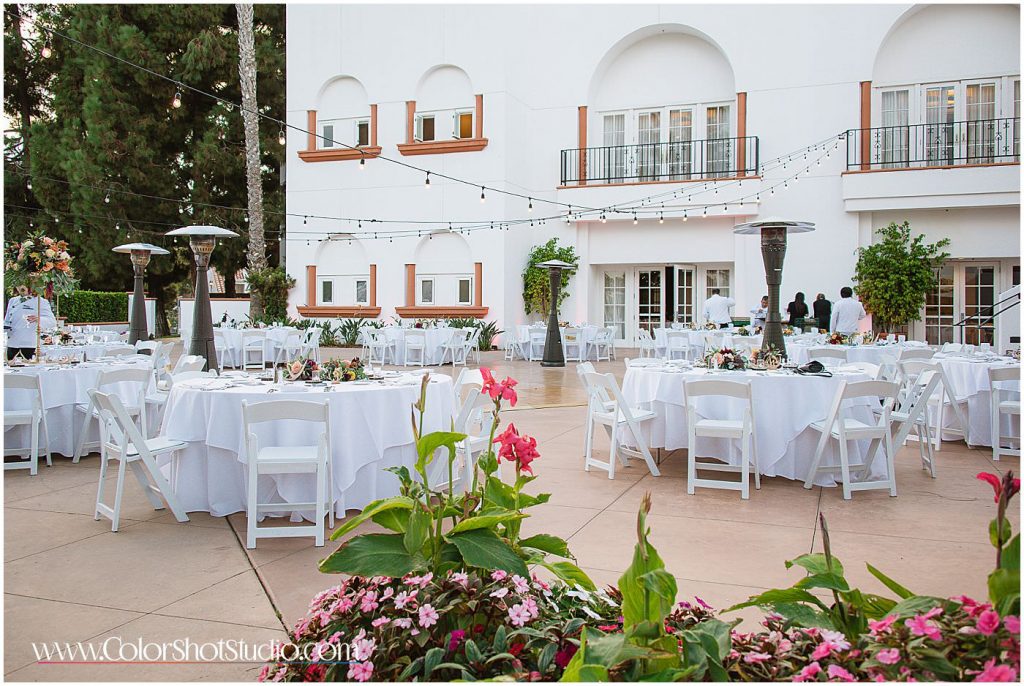 Wedding reception seating arrangements Omni la costa resort wedding photography by color shot studio
