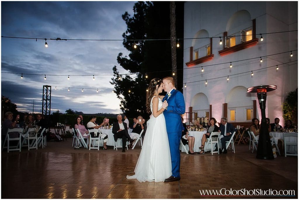 Bride and Groom First Dance Omni la costa resort wedding photography by color shot studio